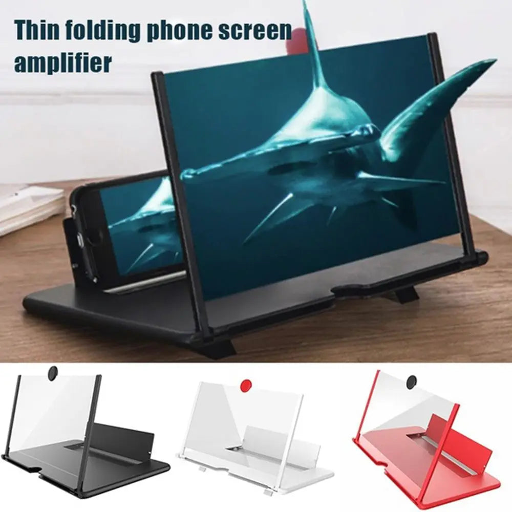 3D Mobile Screen Magnifier – HD Phone Screen Enlarger Stand with Eye Protection