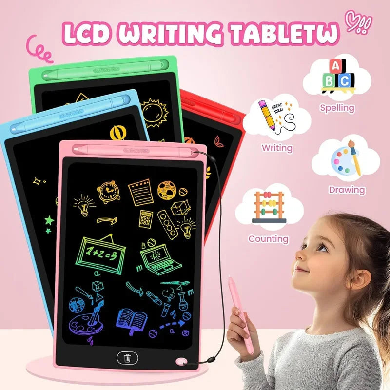 LCD Writing Tablet 8.5 Inch – Colorful Digital Writing & Drawing Pad, Educational Toy for Kids