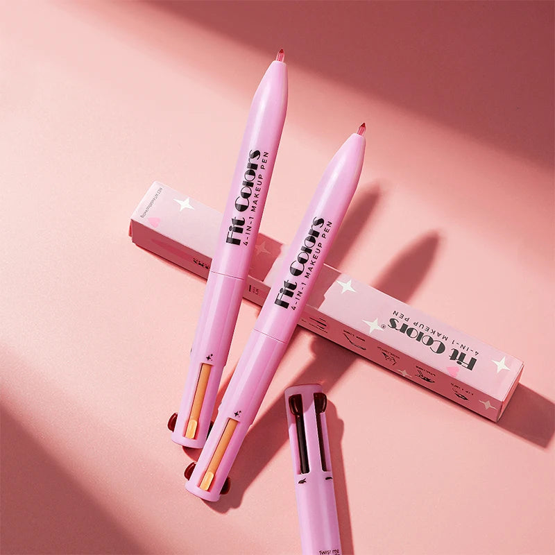 4-in-1 Makeup Pen – Waterproof Eyeliner, Eyebrow Pencil, Lip Liner & Contour