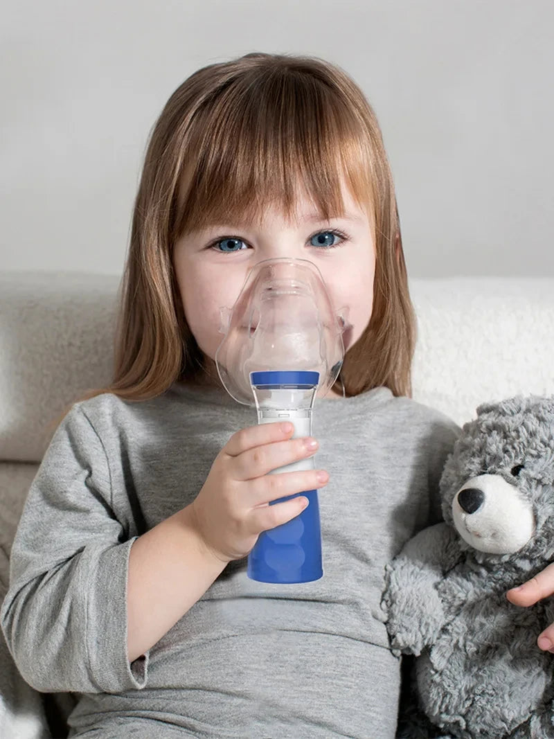 Portable Mesh Nebulizer Machine | USB Rechargeable Silent Inhaler | Compact Handheld Nebulizer for Kids & Adults