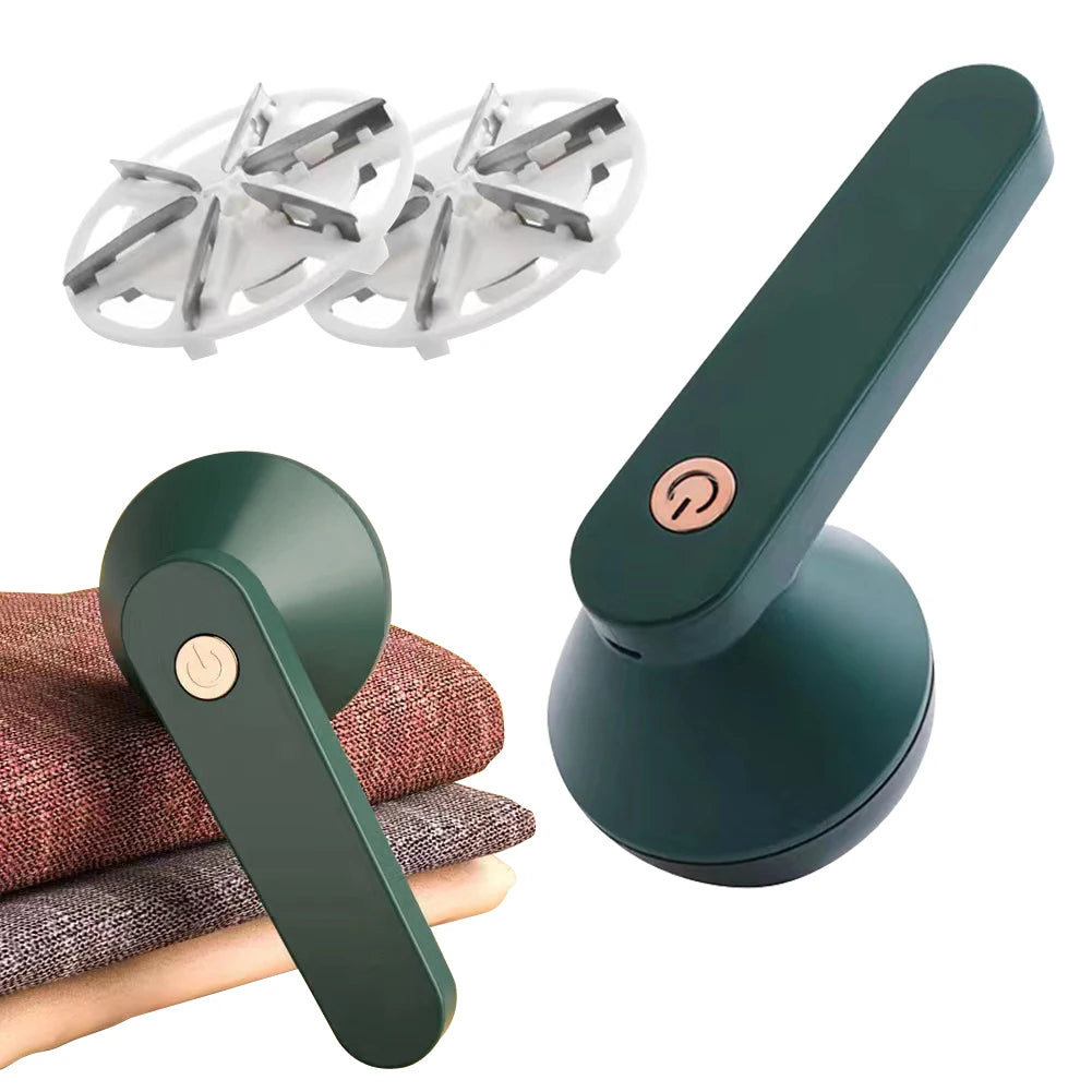 Electric Lint Remover for Clothes & Sweaters | USB Rechargeable Fabric Shaver with 6-Blade Design