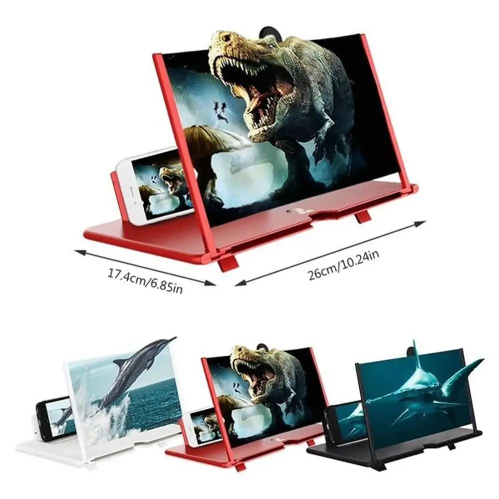 3D Mobile Screen Magnifier – HD Phone Screen Enlarger Stand with Eye Protection