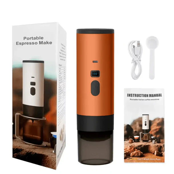 3-in-1 Portable Espresso Machine – 20 Bar Wireless Electric Coffee Maker | Mini Travel Coffee Machine for Car, Home, Office & Camping