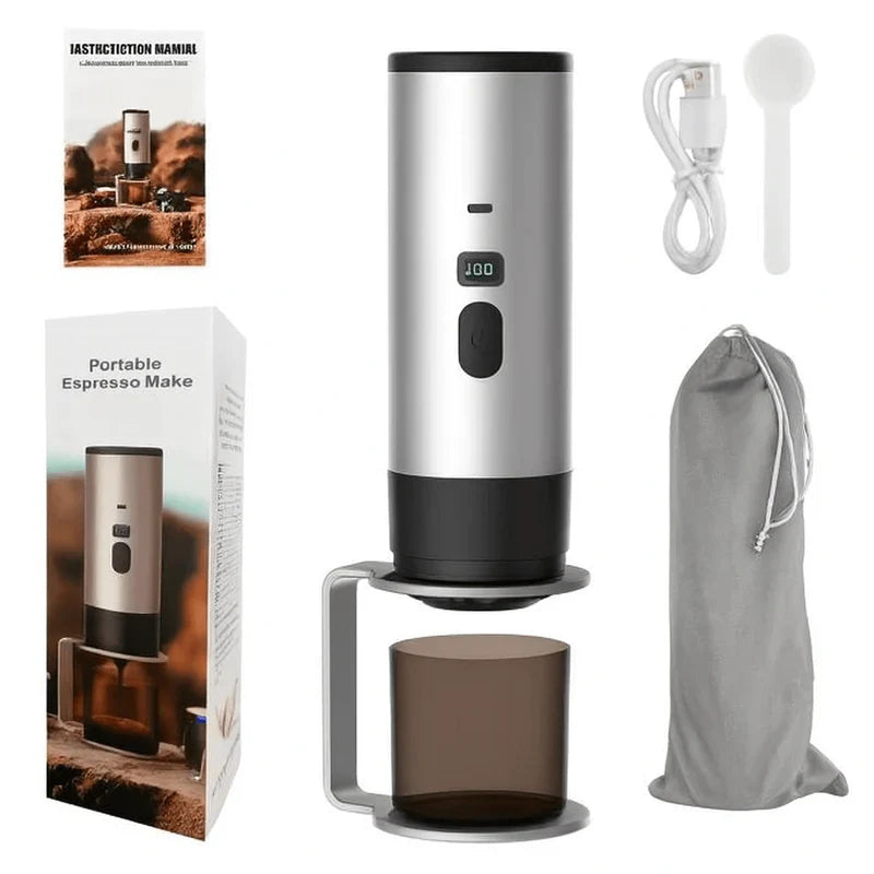 3-in-1 Portable Espresso Machine – 20 Bar Wireless Electric Coffee Maker | Mini Travel Coffee Machine for Car, Home, Office & Camping