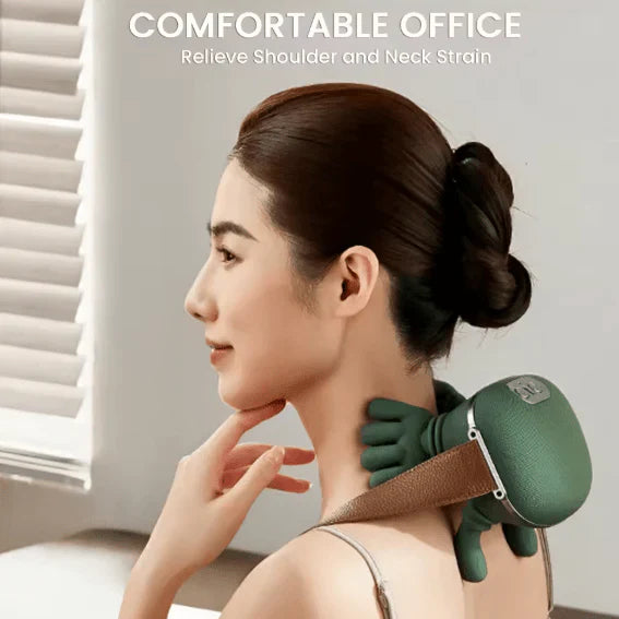 Wireless Bionic Finger Neck Massager – 4D Kneading Cervical & Shoulder Pain Relief Device for Neck, Back & Trapezius Muscles