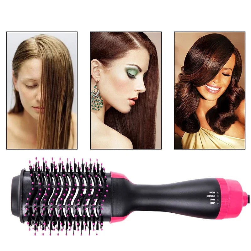 One-Step 3-in-1 Hair Dryer & Styler | Hot Air Brush Straightener, Curler & Volumizer | Multifunctional Blow Dryer Brush for Women