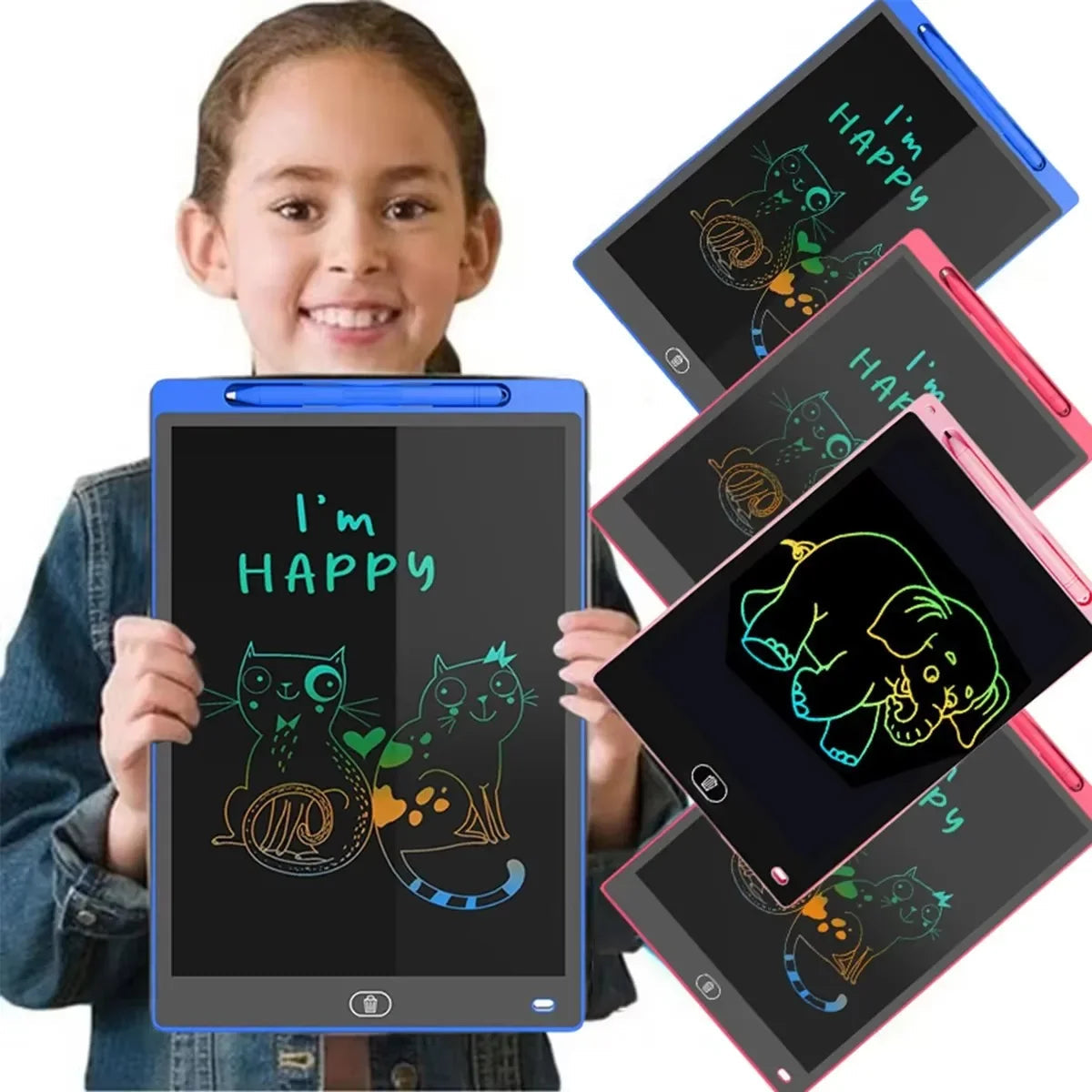 LCD Writing Tablet 8.5 Inch – Colorful Digital Writing & Drawing Pad, Educational Toy for Kids