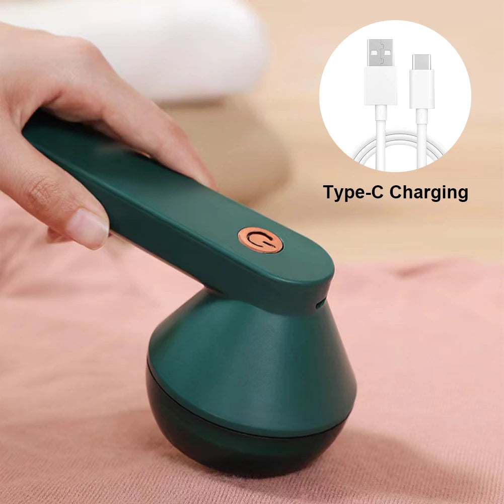 Electric Lint Remover for Clothes & Sweaters | USB Rechargeable Fabric Shaver with 6-Blade Design
