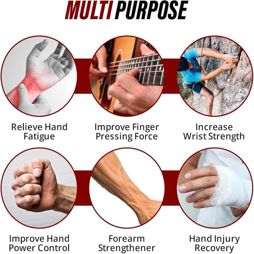 Adjustable Hand Grip Strengthener 5–60KG | Automatic Counting Grip Trainer |  Forearm, Wrist & Finger Exerciser