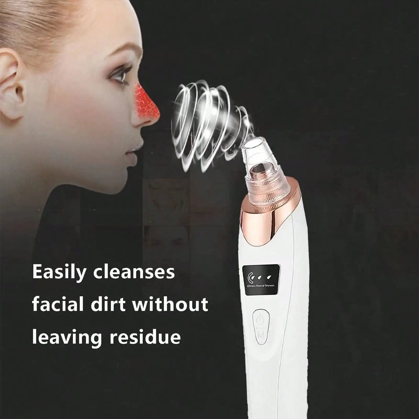 5-in-1 Electric Blackhead Vacuum Pore Cleaner with LCD Display – Facial Deep Cleansing & Acne Removal