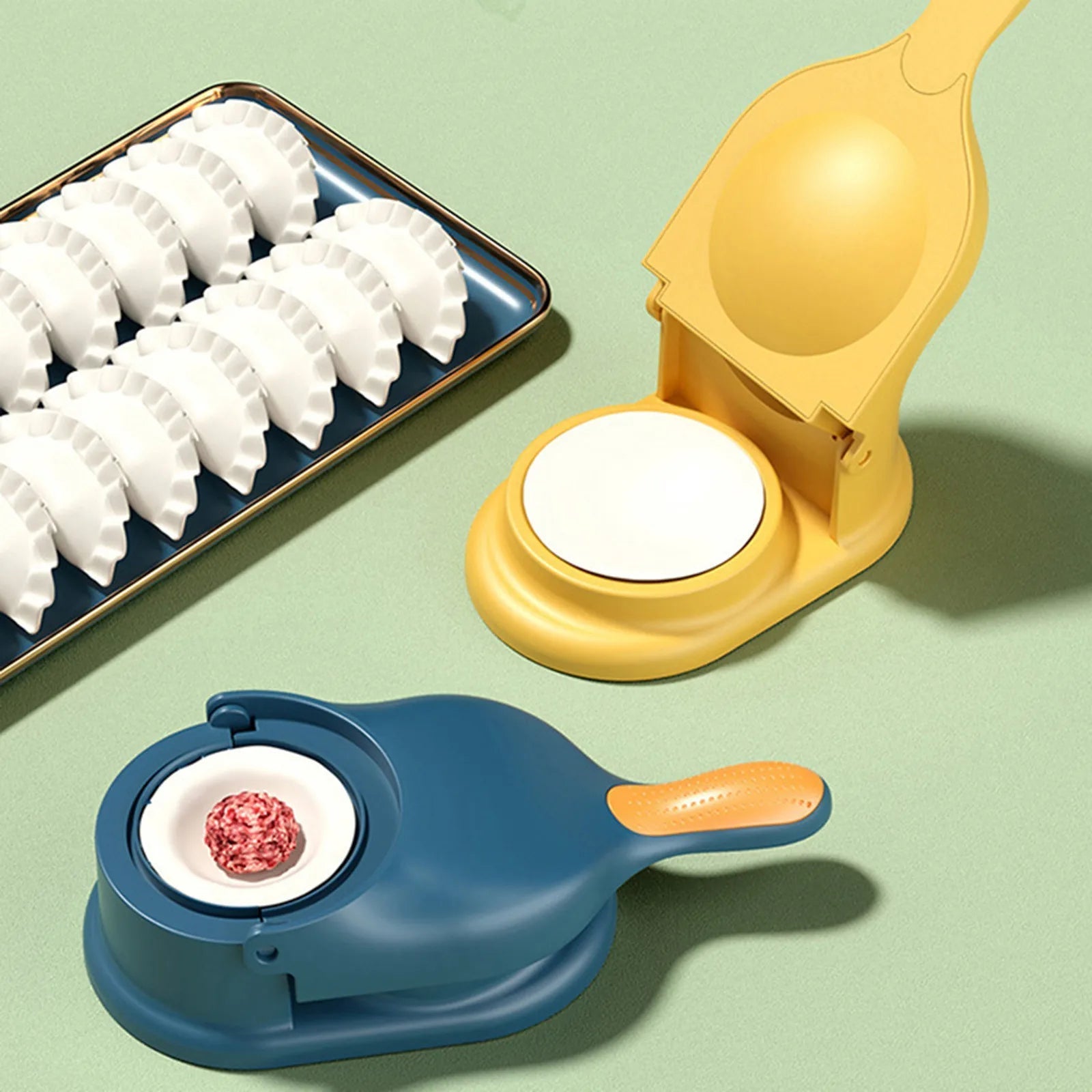 2-in-1 Dumpling Maker Machine | Manual Dough & Wrapper Press | Easy Dumpling Mold for Home Kitchen