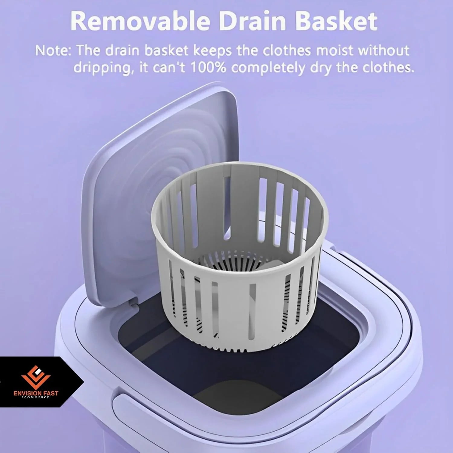 Foldable Mini Washing Machine – Portable Electric Washer with Spin Dryer for Underwear, Socks & Small Laundry | Compact Travel Laundry Machine