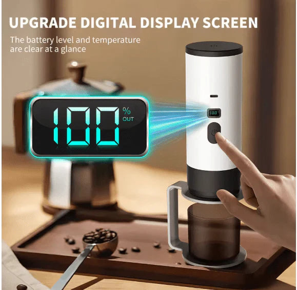 3-in-1 Portable Espresso Machine – 20 Bar Wireless Electric Coffee Maker | Mini Travel Coffee Machine for Car, Home, Office & Camping