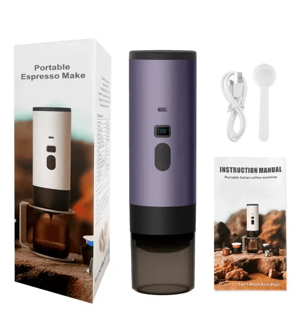 3-in-1 Portable Espresso Machine – 20 Bar Wireless Electric Coffee Maker | Mini Travel Coffee Machine for Car, Home, Office & Camping