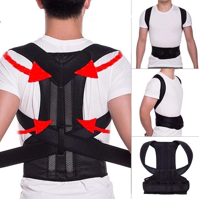 Posture Corrector Shoulder Brace Belt – Adjustable Back Support for Men & Women | Spine Alignment & Pain Relief Therapy