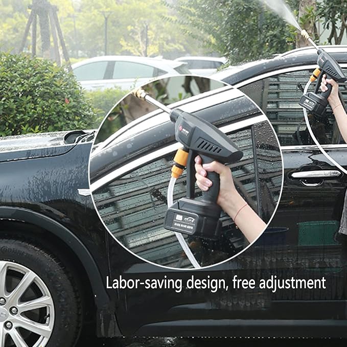 Wireless High Pressure Car Washer Gun – 300W Rechargeable Portable Pressure Washer for Car, Home & Garden Deep Cleaning