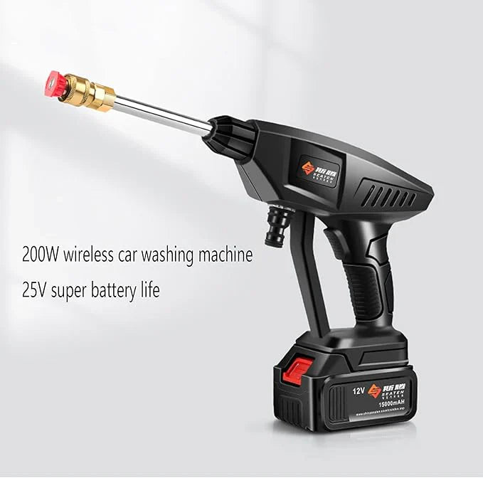 Wireless High Pressure Car Washer Gun – 300W Rechargeable Portable Pressure Washer for Car, Home & Garden Deep Cleaning
