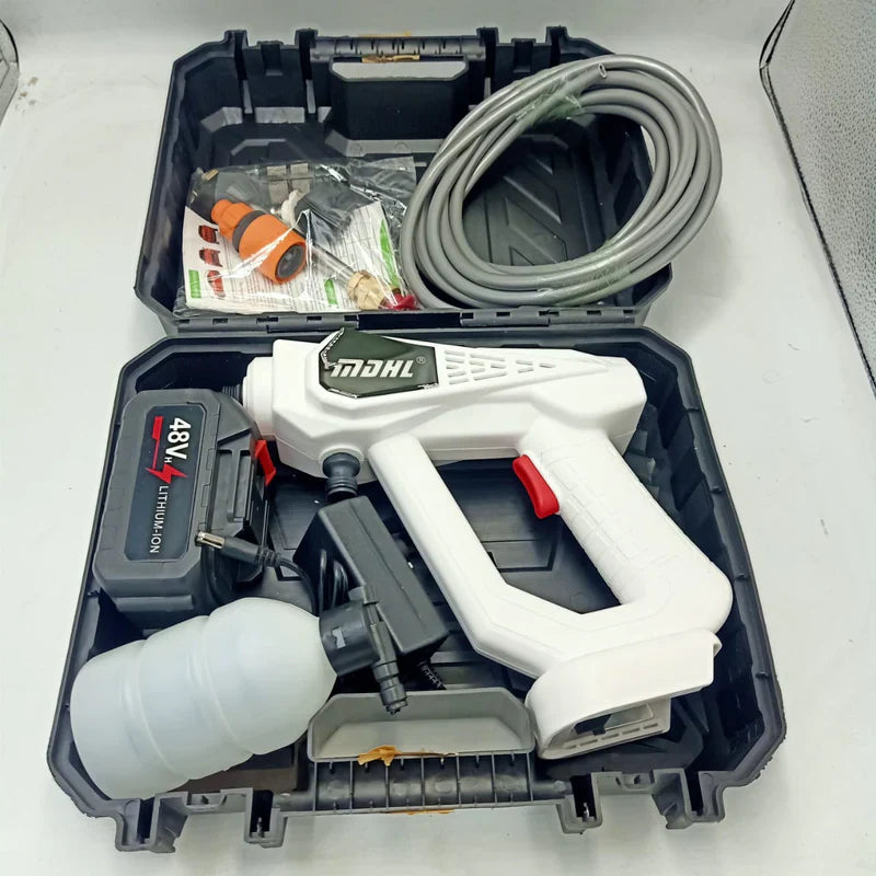 Wireless High Pressure Car Washer Gun – 300W Rechargeable Portable Pressure Washer for Car, Home & Garden Deep Cleaning