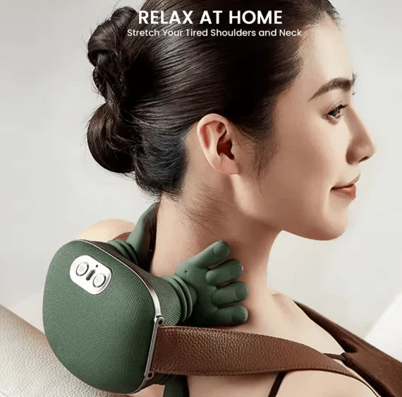 Wireless Bionic Finger Neck Massager – 4D Kneading Cervical & Shoulder Pain Relief Device for Neck, Back & Trapezius Muscles