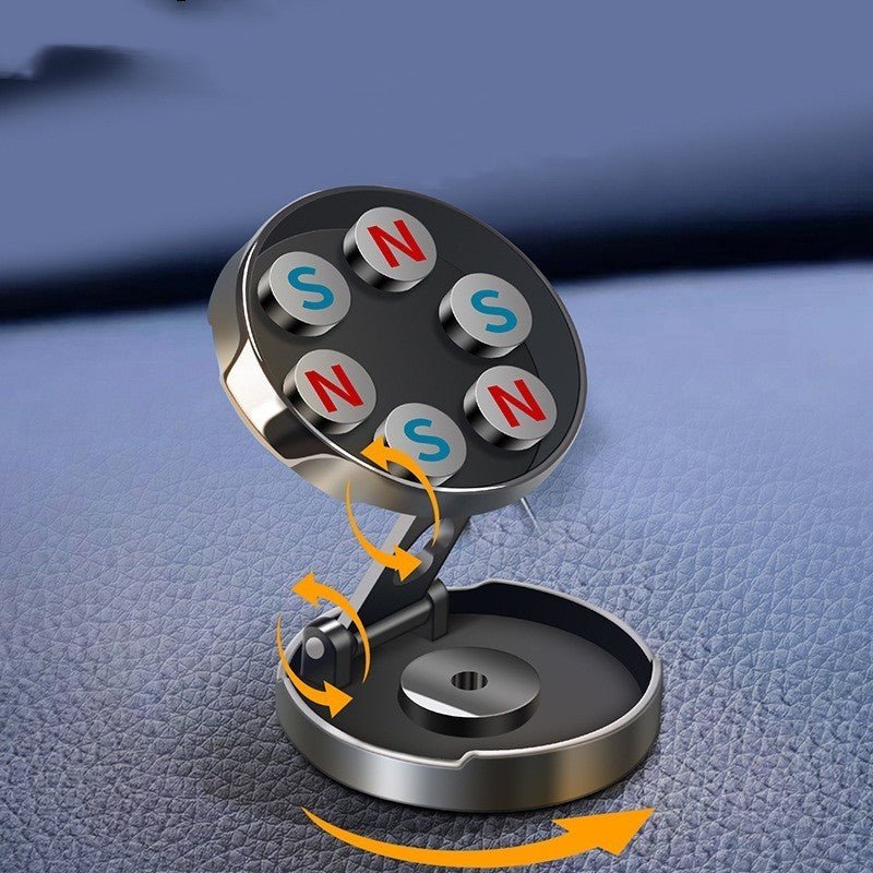 Strong Magnetic Car Phone Holder – 360° Rotation & Height Adjustable Dashboard Mount | Universal Mobile Stand for Cars